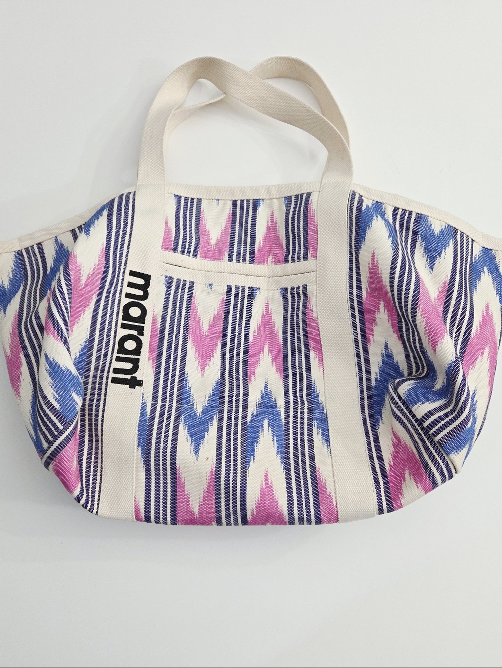 ISABEL MARANT DARWEN IKAT CANVAS TOTE BAG - Picture 2 of 10